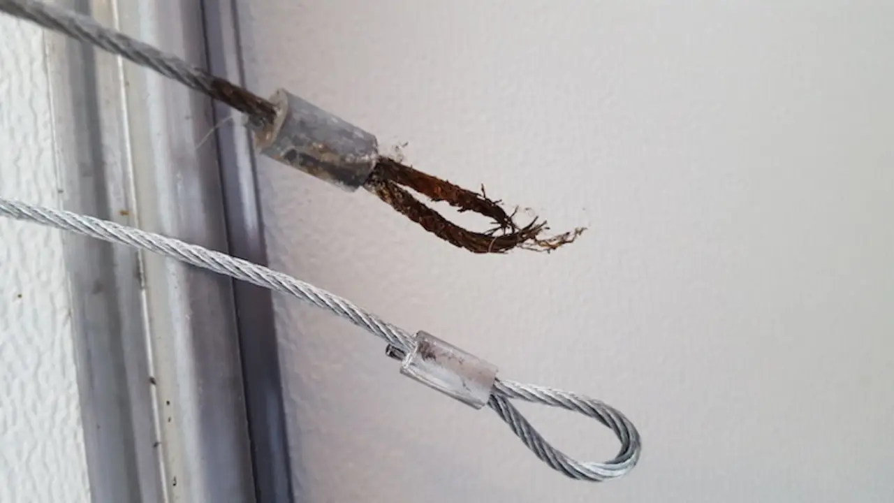 damaged garage door cables