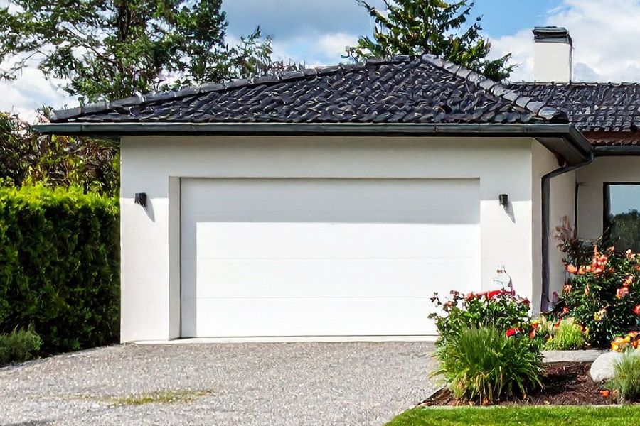 Residential garage door in Brambleton VA representing Door Doctor repair and installation services