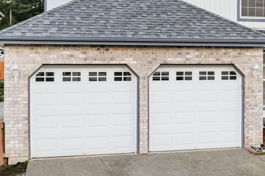 Residential garage door in Clifton VA representing Door Doctor repair and installation services