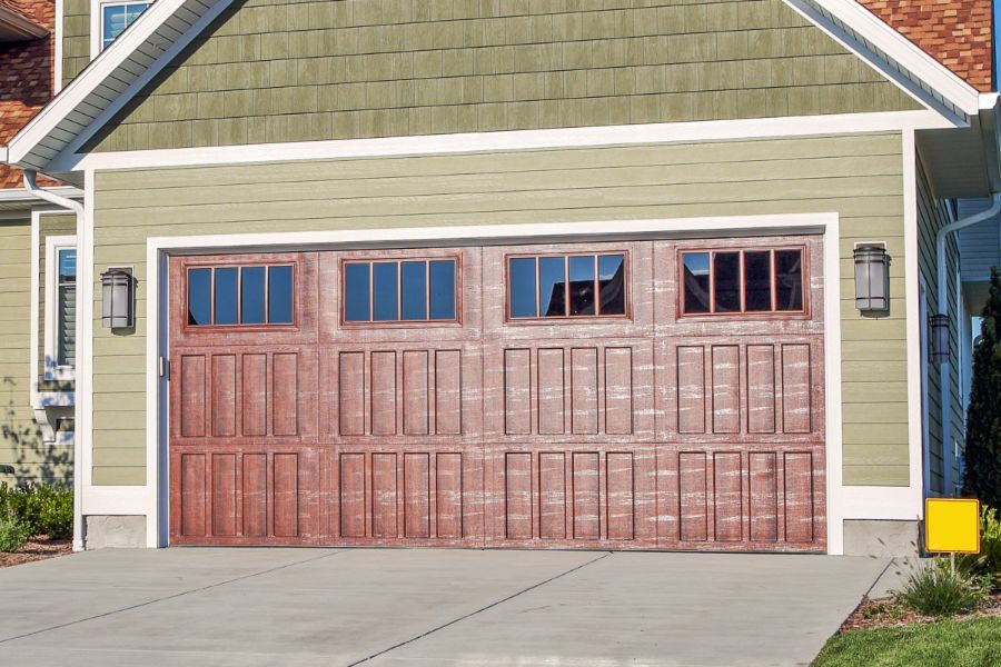 Residential garage door in Fairfax VA representing Door Doctor repair and installation services