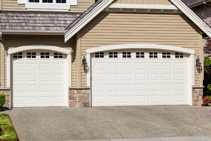 Residential garage door in Gainesville VA representing Door Doctor repair and installation services