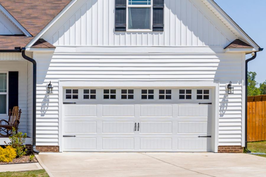 Residential garage door in Loudoun VA representing Door Doctor repair and installation services