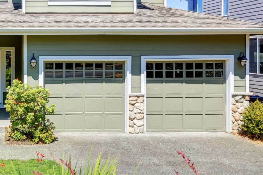 Residential garage door in South Riding VA representing Door Doctor repair and installation services